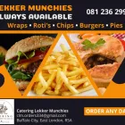 Business 1 image CATERING LEKKER MUNCHIES Take-away Foods in East London EC