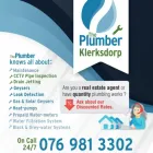 Maatskappy 2 beeld THE PLUMBER KLERKSDORP Plumbing Service in Klerksdorp NW