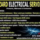Business 94 image WIZARD ELECTRICAL SERVICES - NO CALL OUT FEES ALL AREAS Pretoria East Electricians 0716260952 in Pretoria GP