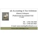EJS ACCOUNTING AND TAX SOLUTIONS Taxation Services in Randburg GP